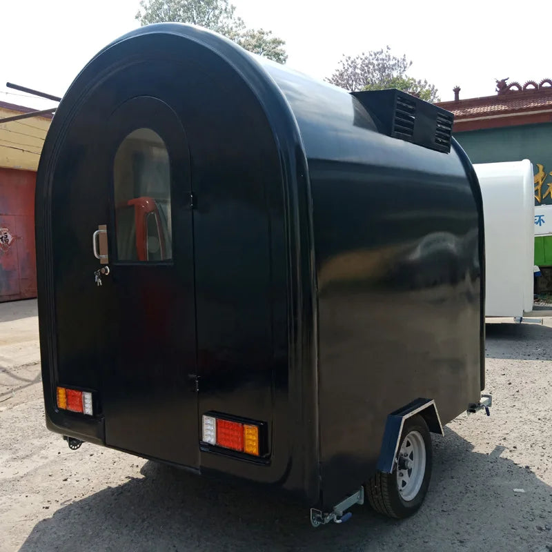 Full-Size Coffee & Ice Cream Vending Cart — Electric Food Trailer for Street Vending