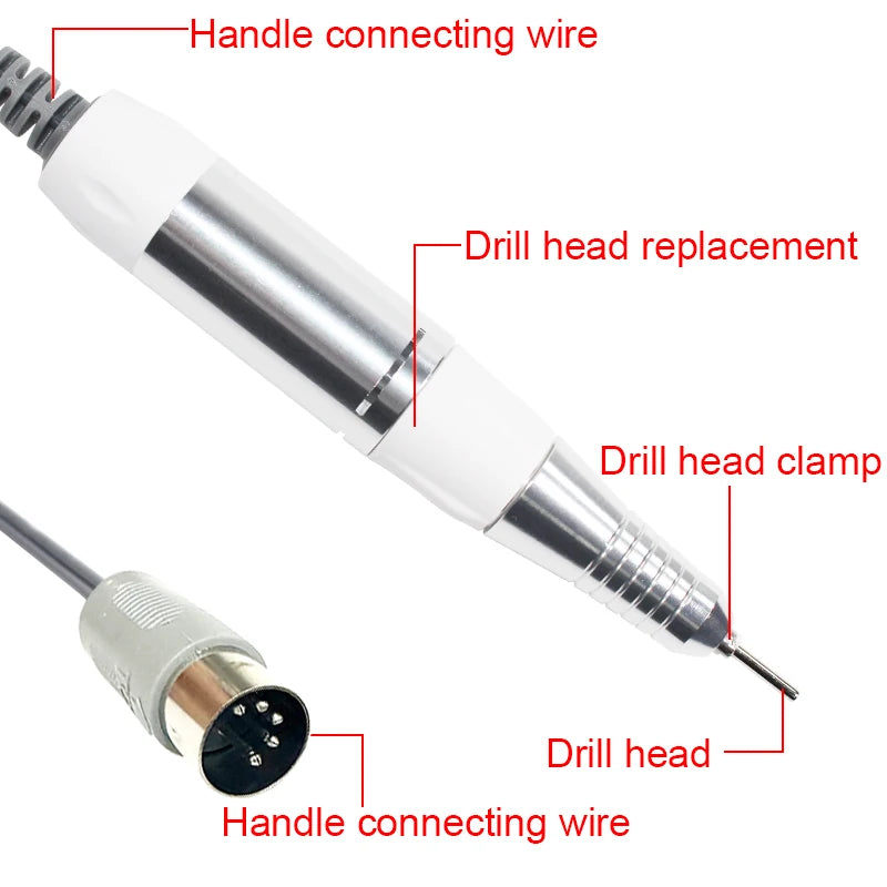 35,000 RPM Electric Nail Drill Handpiece Pen