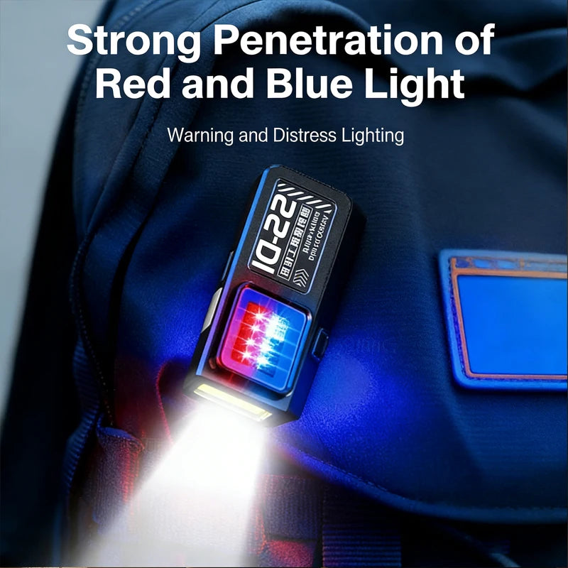 Mini COB LED Flashlight – 8 Modes, Magnetic Base, Hat Clip, USB-C Rechargeable for Camping & EDC
