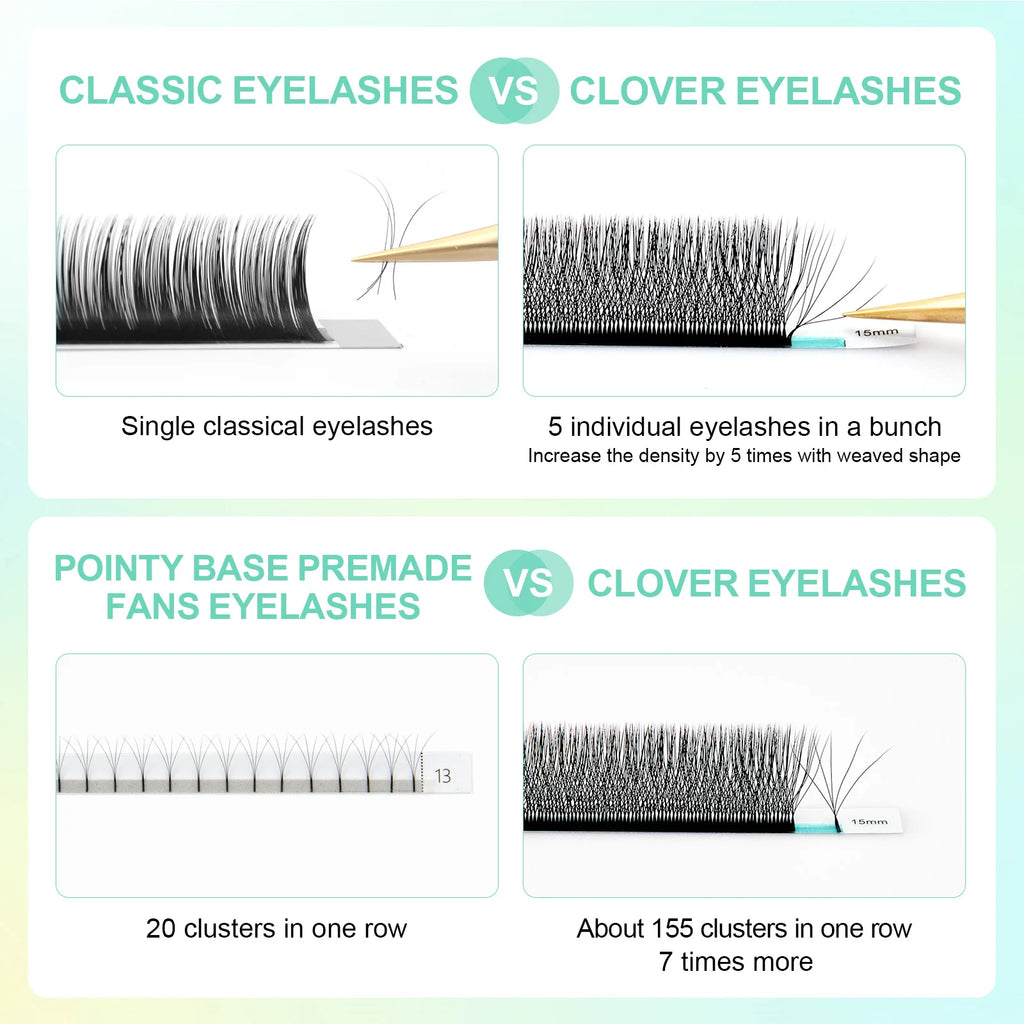 Salon-Perfect Lashes. Every Time. — NAGARAKU W Shape Premade Fan Eyelash Extensions | 3D 4D 5D, C & D Curl, 0.07mm, 8–15mm, Natural Soft Light