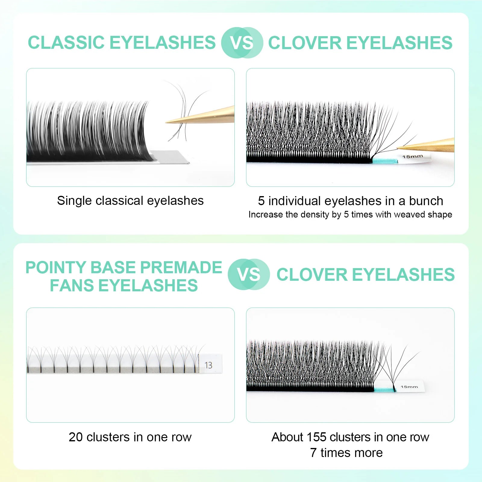Salon-Perfect Lashes. Every Time. — NAGARAKU W Shape Premade Fan Eyelash Extensions | 3D 4D 5D, C & D Curl, 0.07mm, 8–15mm, Natural Soft Light