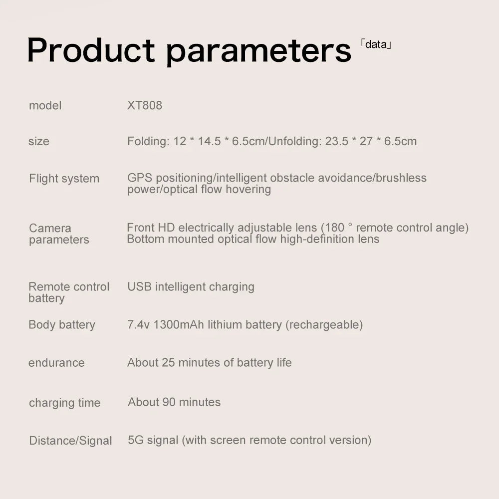 Original GPS XT808 Max Foldable RC Quadcopter Helicopter Brushless Motor Drone Professional+ HD Dual Camera 5G WIFI FPV Dron X