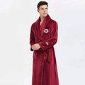 Men's Thick Warm Terry Fleece Bathrobe | Long Couples Dressing Gown