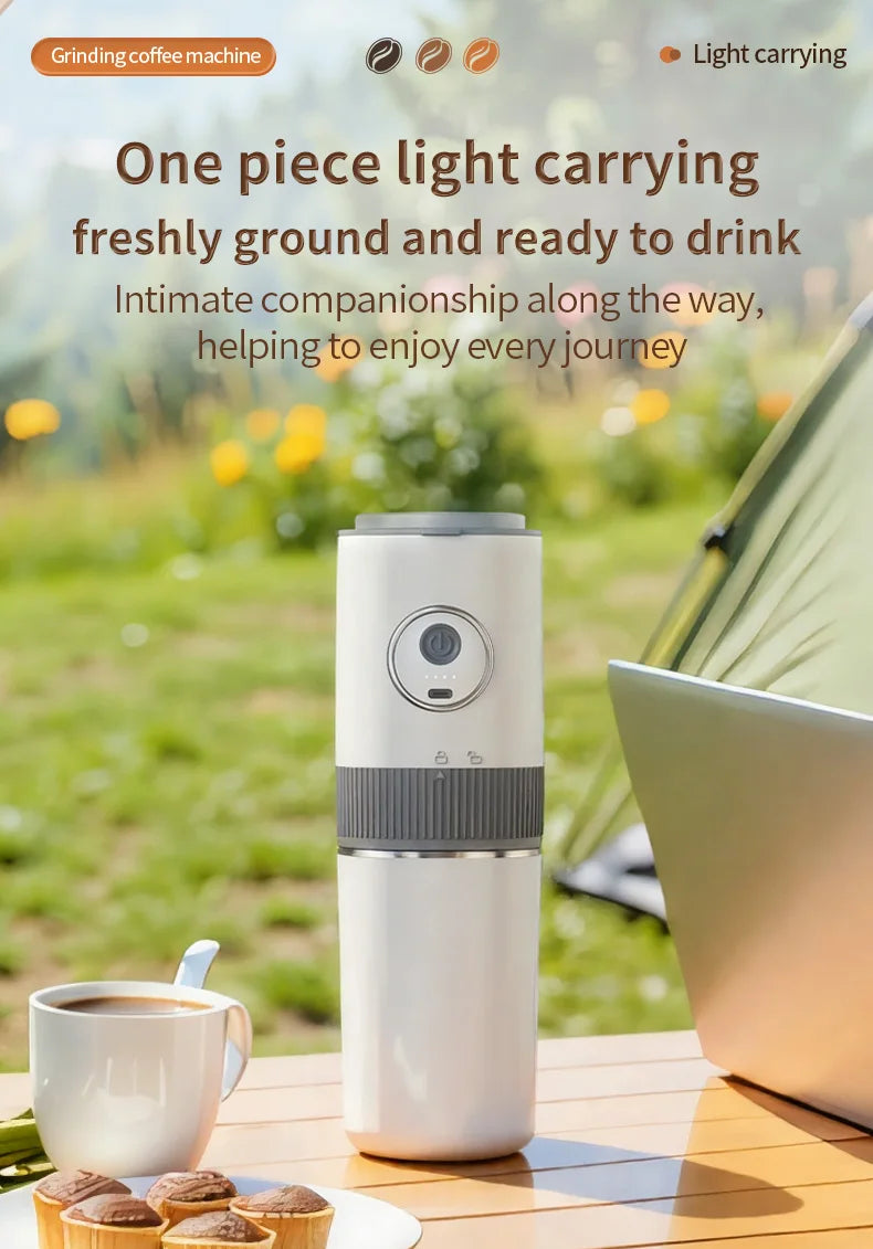 3-in-1 Portable Capsule Espresso Coffee Maker – Type-C Rechargeable, Automatic, for Car, Home & Camping
