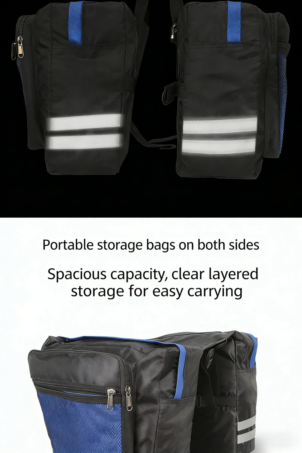 Waterproof Bicycle Rear Seat Bag — Double-Sided Reflective