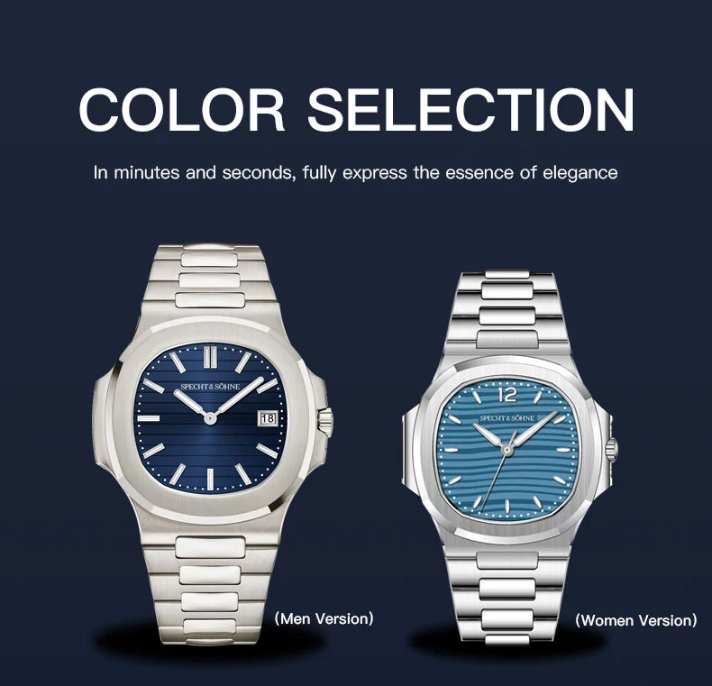 Specht & Söhne Men's 40MM Slim Quartz Watch | Sapphire Crystal 50M Waterproof Classic 5711