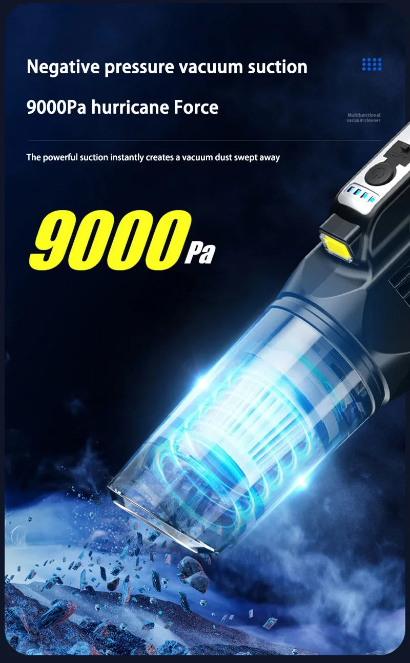 Lenovo Wireless Handheld Vacuum Cleaner — Strong Suction for Home, Car, Carpet, Window, Crevice & Groove Cleaning