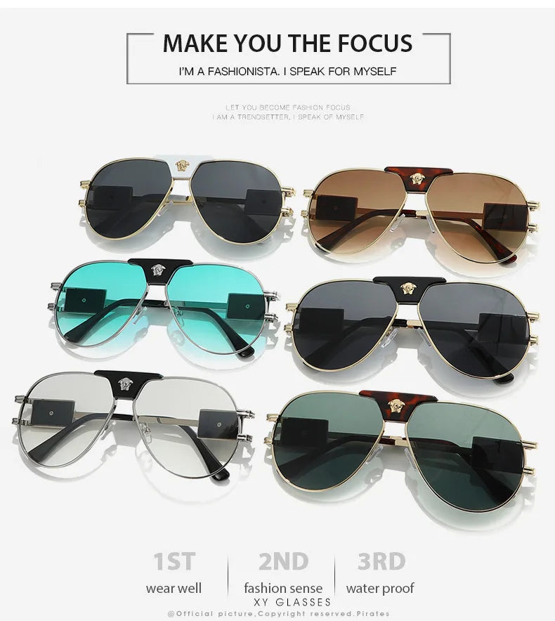 Women's Classic Aviation Pilot Sunglasses | Designer UV400 Sun Glasses
