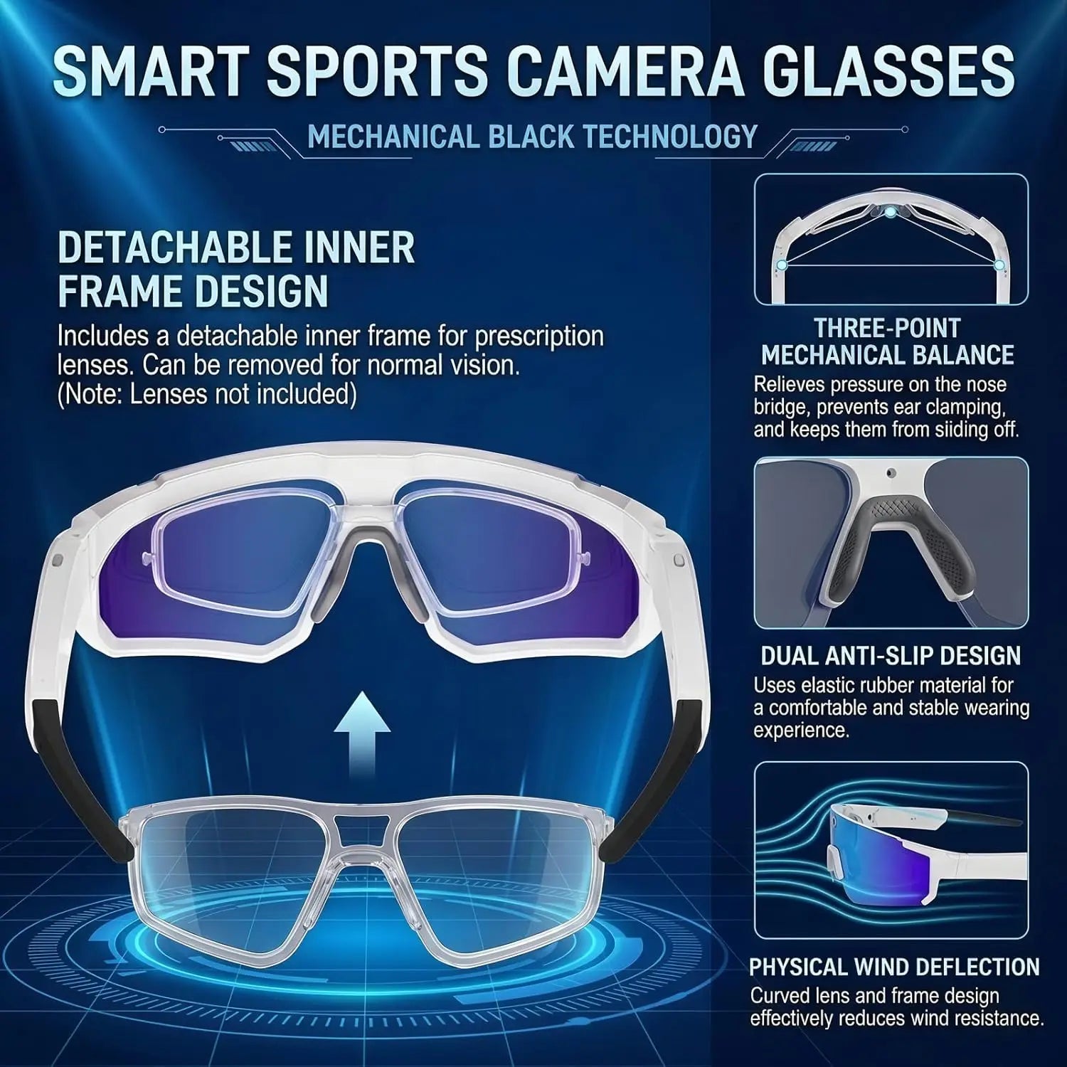 Break Every Language Barrier — AI Voice Translate Smart Glasses | 1200P HD Camera, Bluetooth 5.3, Anti-Shake & Polarized Lens