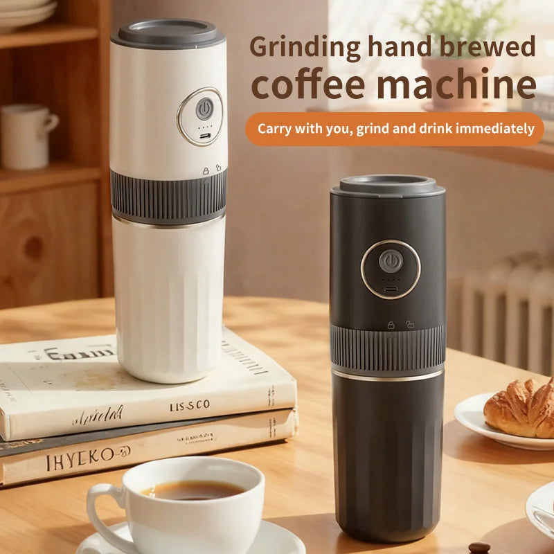 3-in-1 Portable Capsule Espresso Coffee Maker – Type-C Rechargeable, Automatic, for Car, Home & Camping