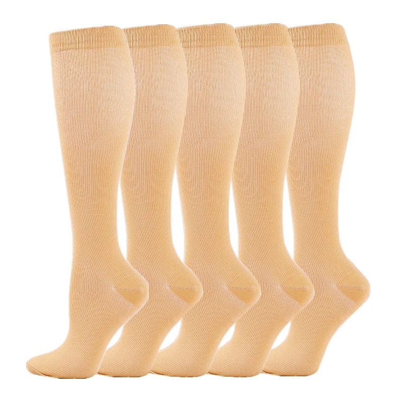 Women's Medical Compression Socks 20-30mmHg – 5 Pairs Varicose Veins, Diabetes, Nurse & Sports Running