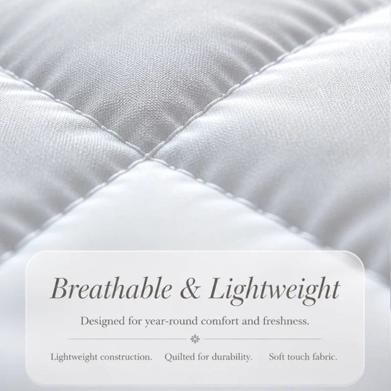 360GSM Quilted Mattress Topper & Protector Cover – Anti-Pull, 15–17" Deep Pocket, Twin to King, 2 Colors