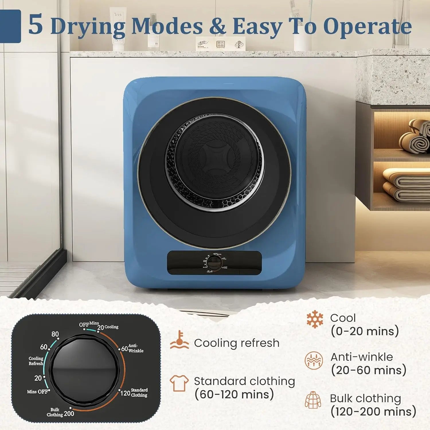 Portable Washer and Dryer Combo, 20 Lbs Twin Tub Washing Machine, 1.5 Cu.Ft Compact Clothes Dryer, Portable Washing, Customized