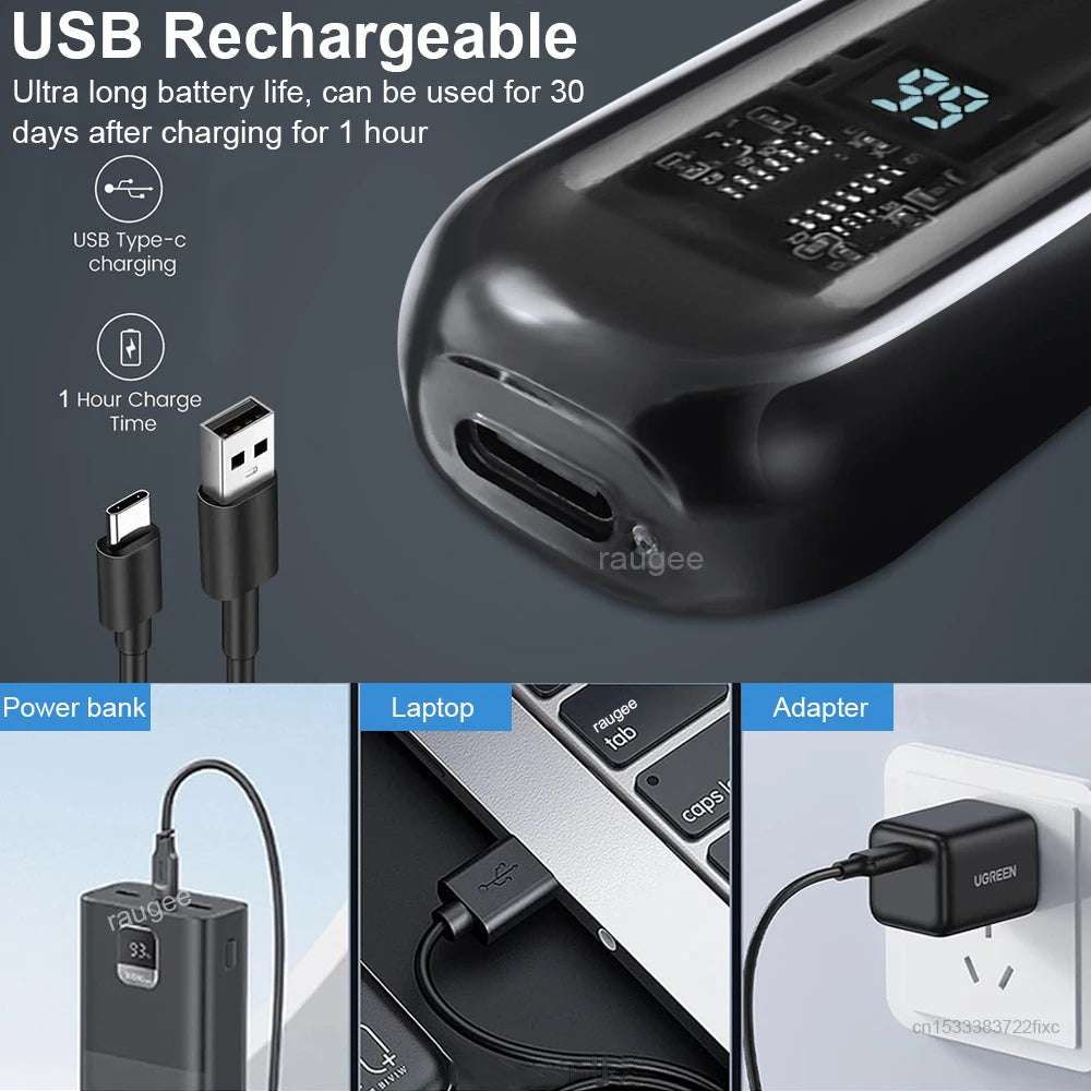 2-in-1 Rechargeable Waterproof Nose & Ear Hair Trimmer