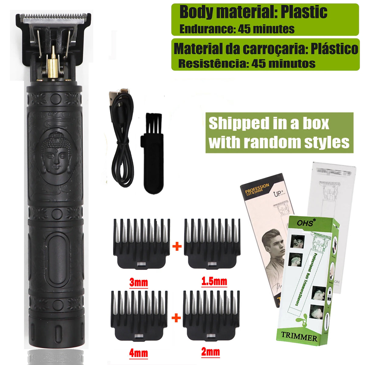 OHS Dragon Vintage T9 Professional Hair Clipper – Carving & Beard Trimmer, CE Certified
