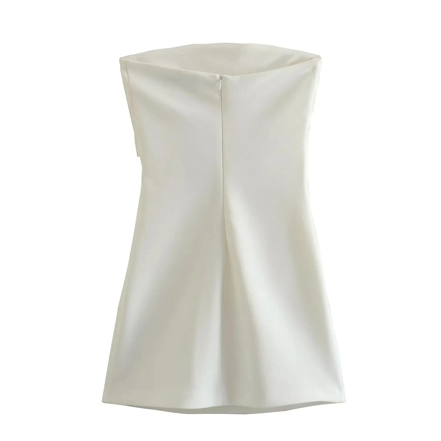 Off-Shoulder Corset Mini Dress — Ruched Backless Bodycon Party Dress