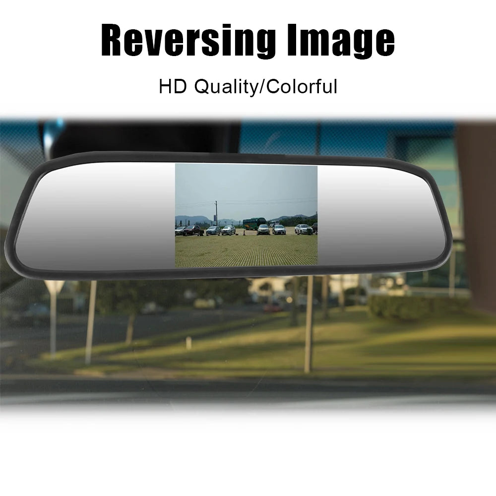 4.3" HD Car Rear View Mirror Parking Monitor — Backup Camera Display