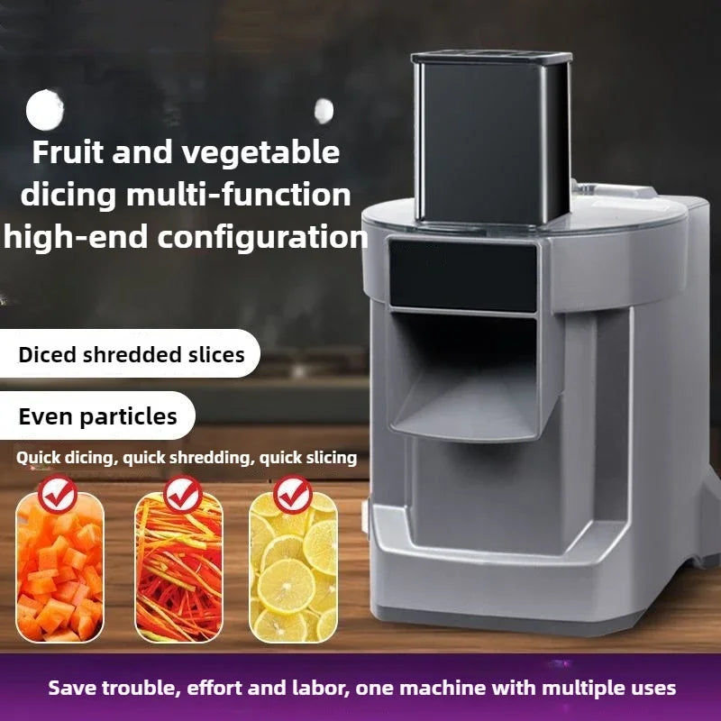 3-in-1 Commercial Food Processor & Vegetable Slicer – Electric Slicing, Shredding & Dicing Machine, 110V/220V