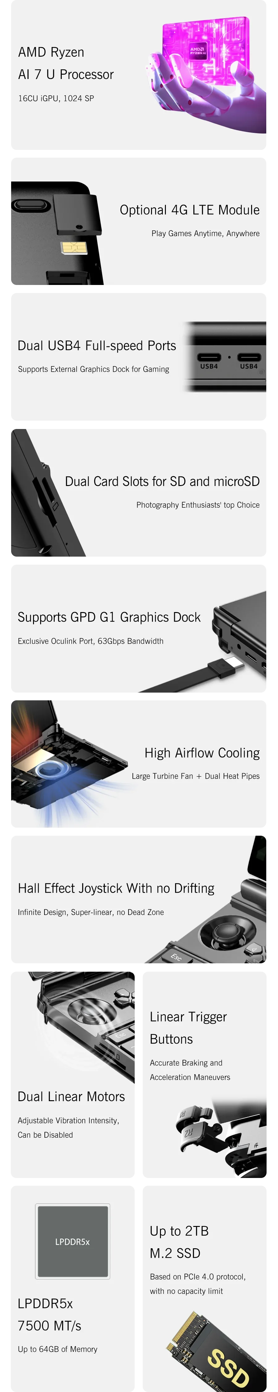 GPD WIN Max 2 Gaming Laptop – 10.1" Touch, 32GB RAM, AMD 8840U / AI9 HX370