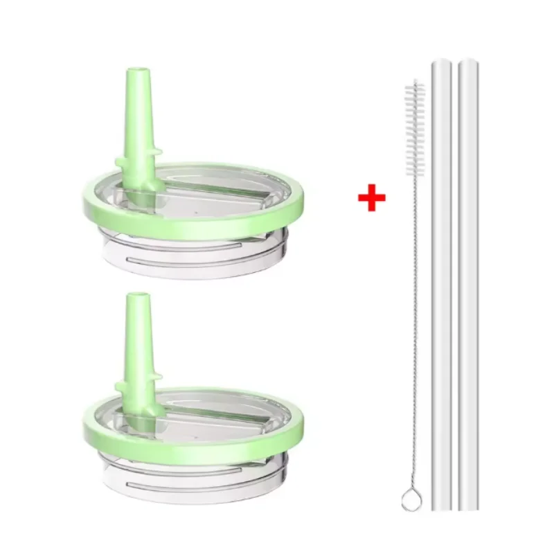40oz Flip Straw Replacement Lid for Stanley 2.0 Tumbler – Leak-Proof Lid with Straw & Cleaning Brush