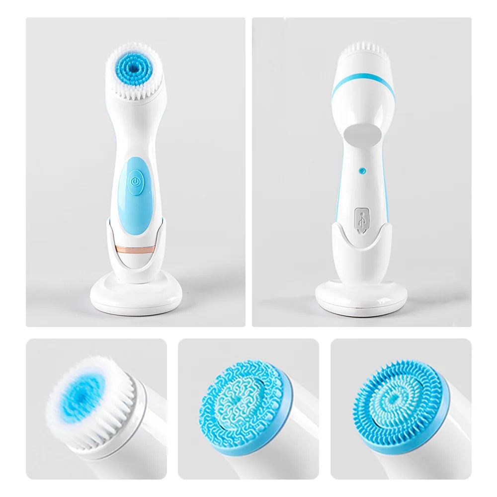 3-in-1 Electric Sonic Facial Cleansing Brush
