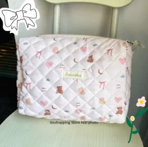 Large Capacity Cosmetic Clutch Bag – Women's Travel Makeup Storage Bag with Zipper