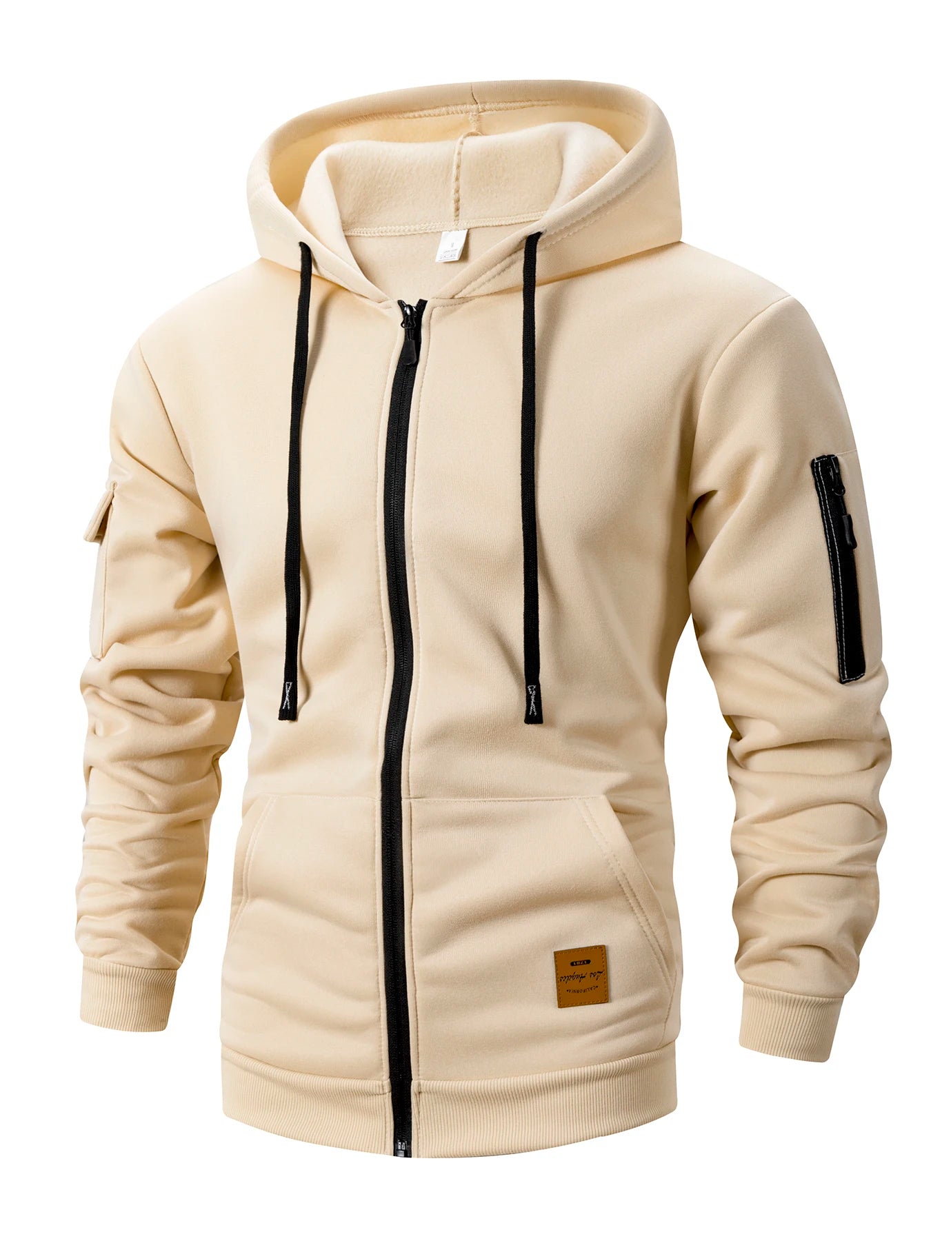 Men's Zip Hoodie Slim Fit Jacket — Fitted Casual Zip-Up Hoodie