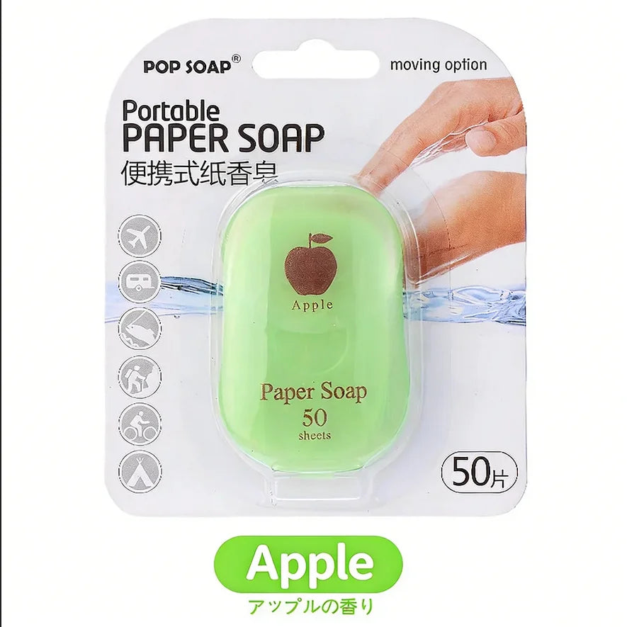 Quick-Dissolving Soap Paper Sheets – Portable Plant Extract Hand Soap for Home & Outdoor