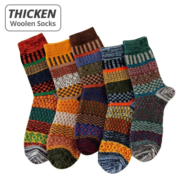 Men's Retro Winter Knit Socks