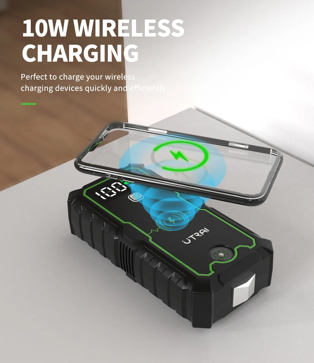 UTRAI 4000A Jump Starter — Portable 12V Car Battery Booster & Power Bank