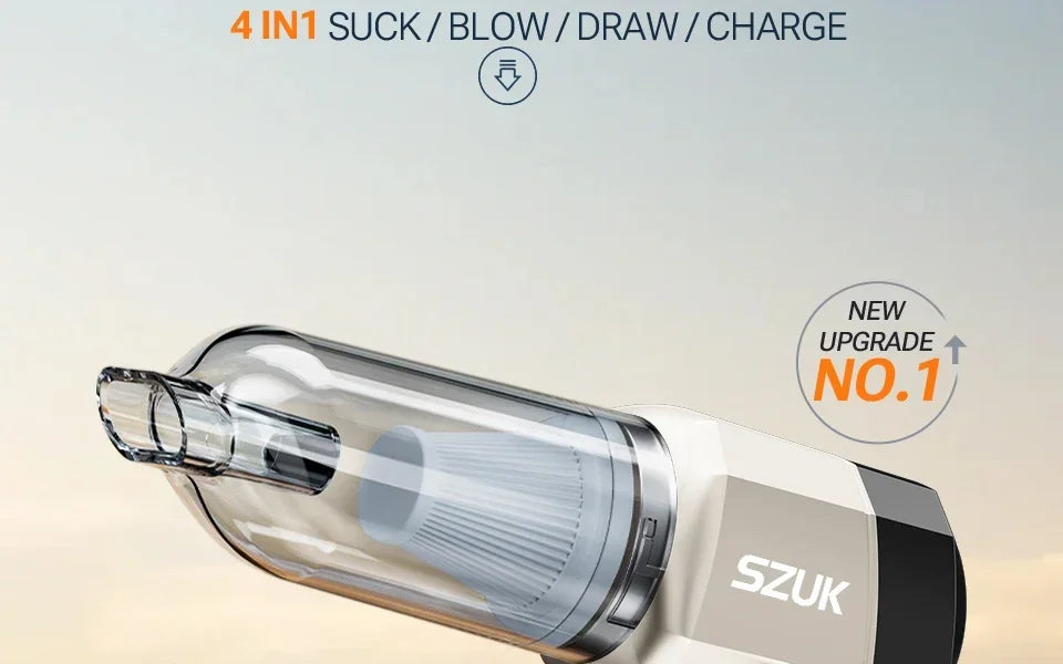 SZUK Cordless Car Vacuum Cleaner – Strong Suction Wireless Handheld Cleaning Machine