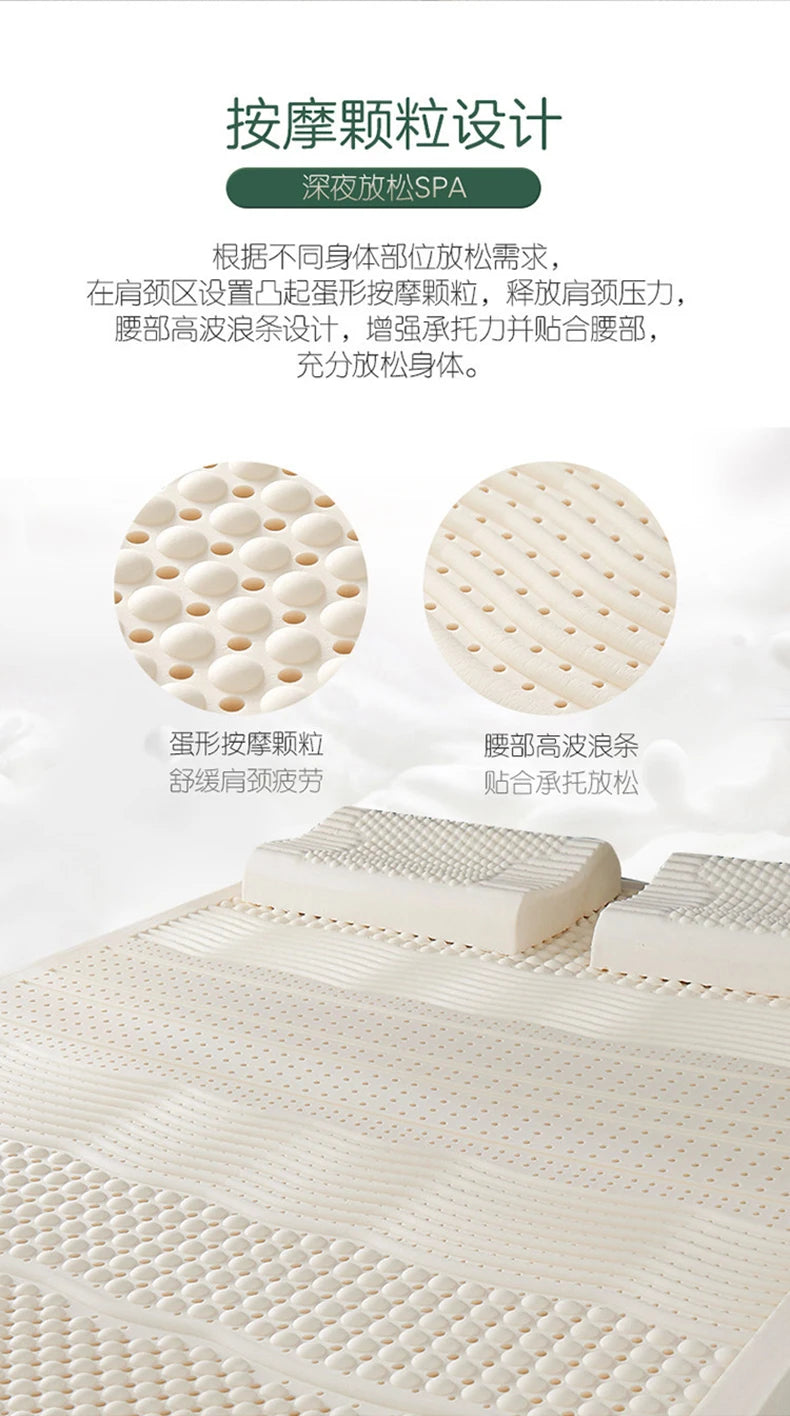 Thailand Natural 100% Latex Mattress with Cover – Hotel & Home Luxury Tatami Mat