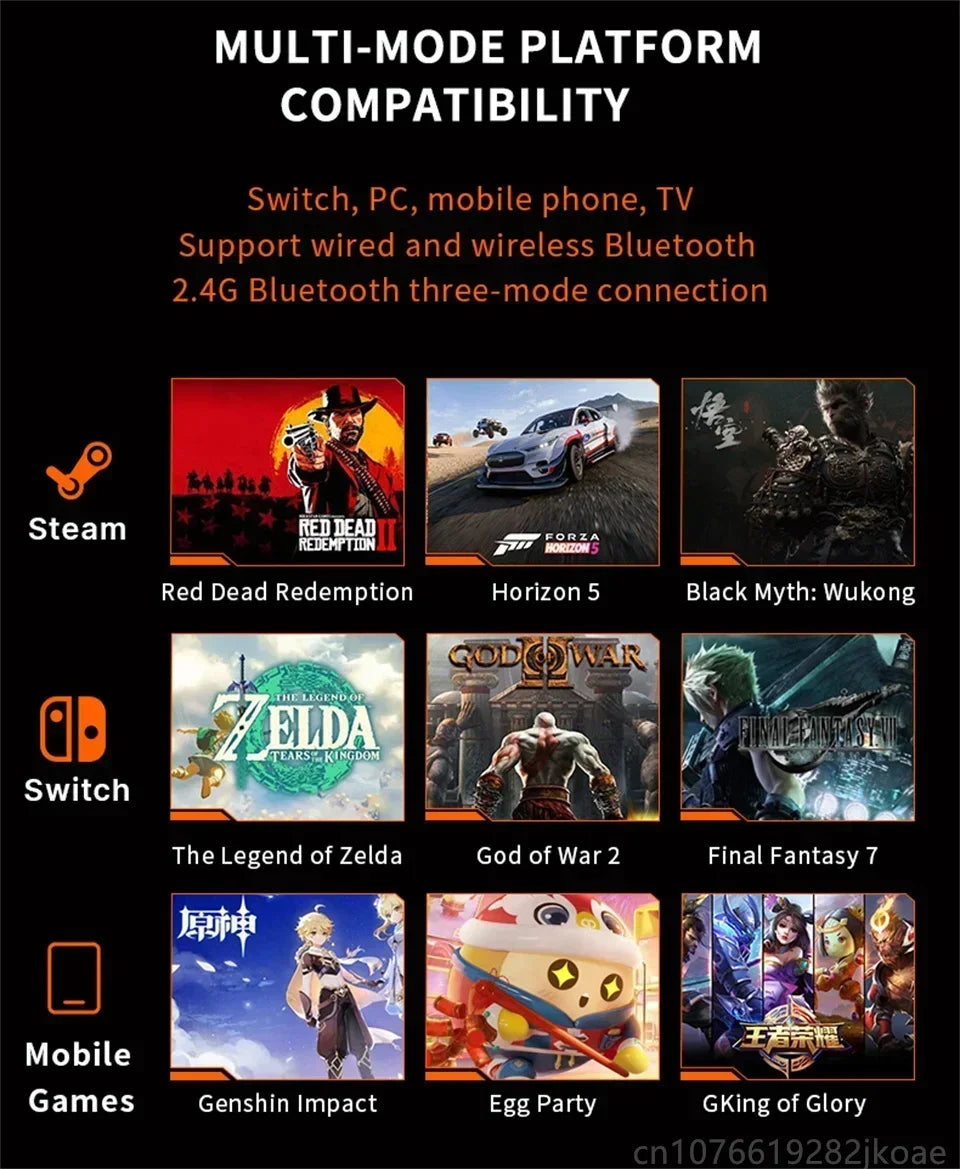Lenovo S02 Wireless Bluetooth Gamepad — Nintendo Switch, PC & iOS