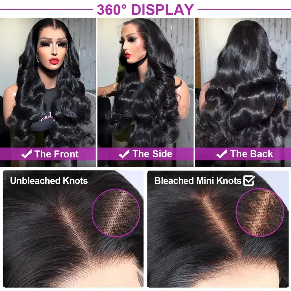 30 40 Inch Body Wave Lace Front Wig PrePlucked With Baby Hair For Women 13x6 Hd Lace Frontal Wigs 13x4 Lace Wigs 100% Human Hair