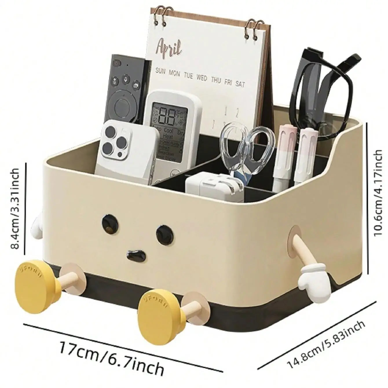 Multifunctional Desktop Cosmetic Storage & Display Box — Countertop Organizer with Sticker