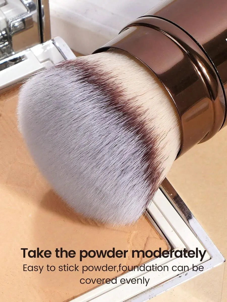 Retractable Professional Face Makeup Brush — Ultra-Soft Blush & Powder
