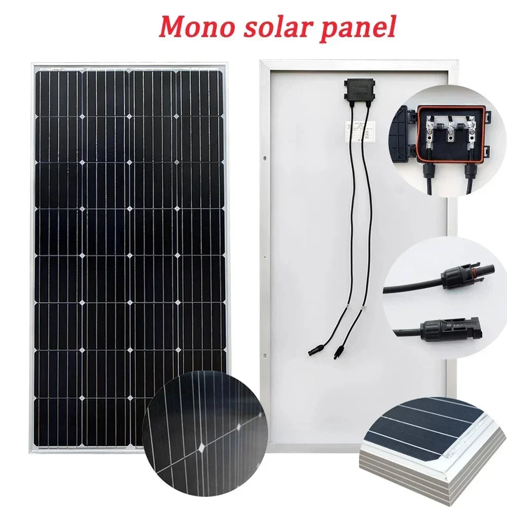 Premium 1000W–3000W Commercial-Grade Rigid Waterproof Solar Panel – Reinforced Glass Construction