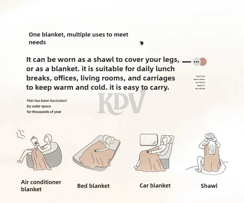 Double-Layer Fleece Blanket – Plush Sofa & Bed Comfort