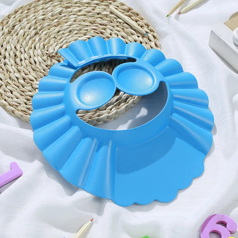 Baby Shower Soft Cap — Adjustable Kids Hair Wash Hat with Ear Protection