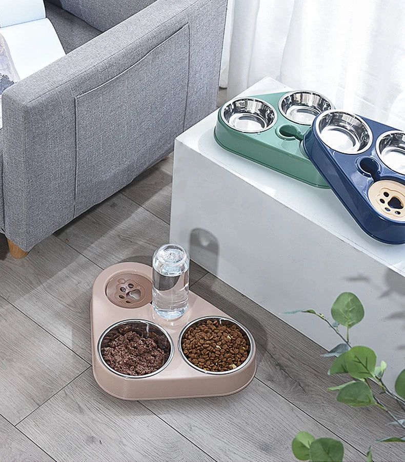 Non-Slip Stainless Steel Dog & Cat Food Bowl