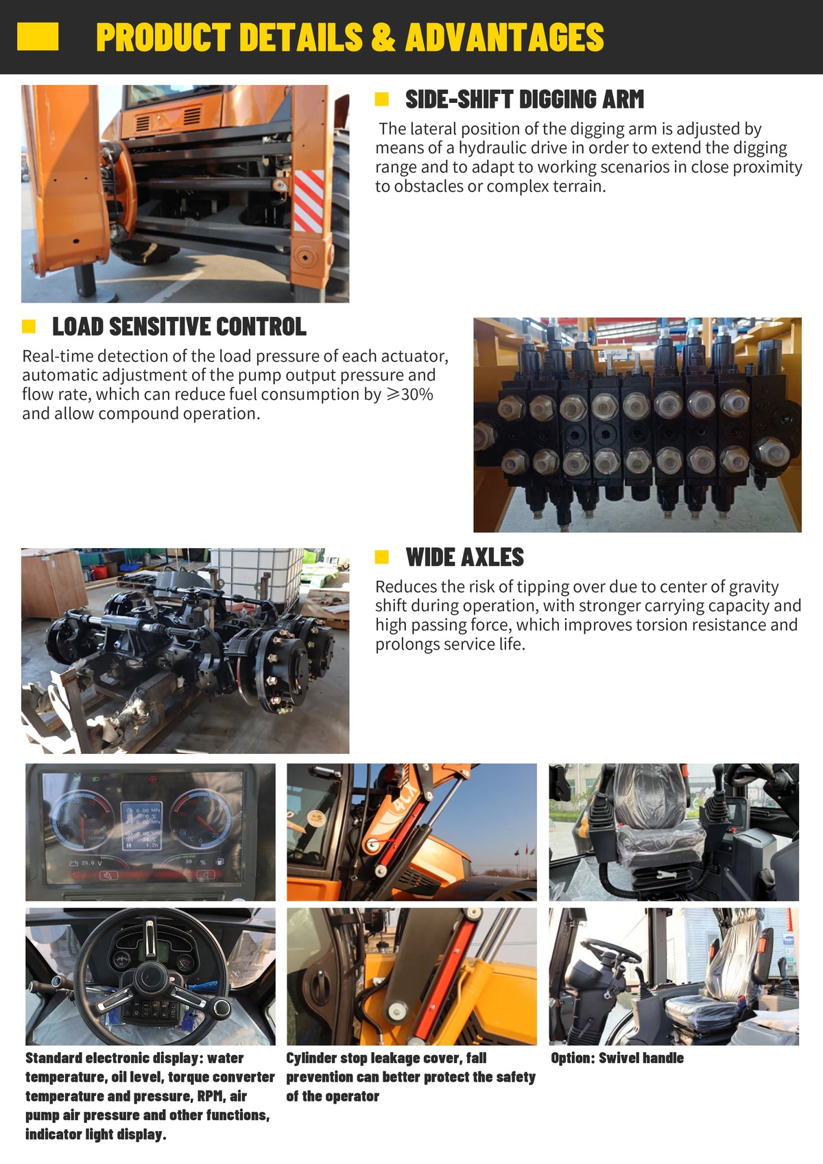 Nicosail 4-Ton 4x4 Backhoe Loader – Heavy Construction Mini Loader, Customizable