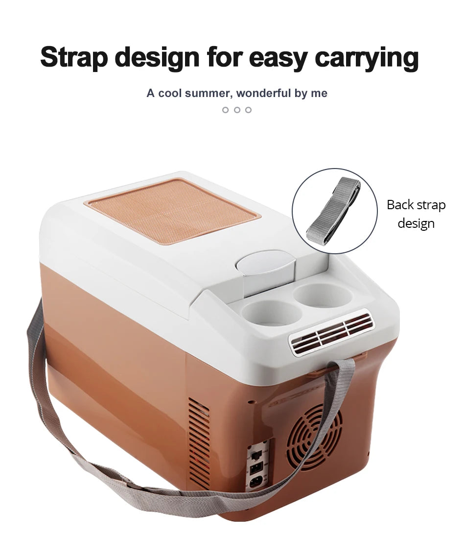 Yannice 15L Portable Mini Fridge — Home & Car Refrigerator with Digital Display & Super Cooling for Camping