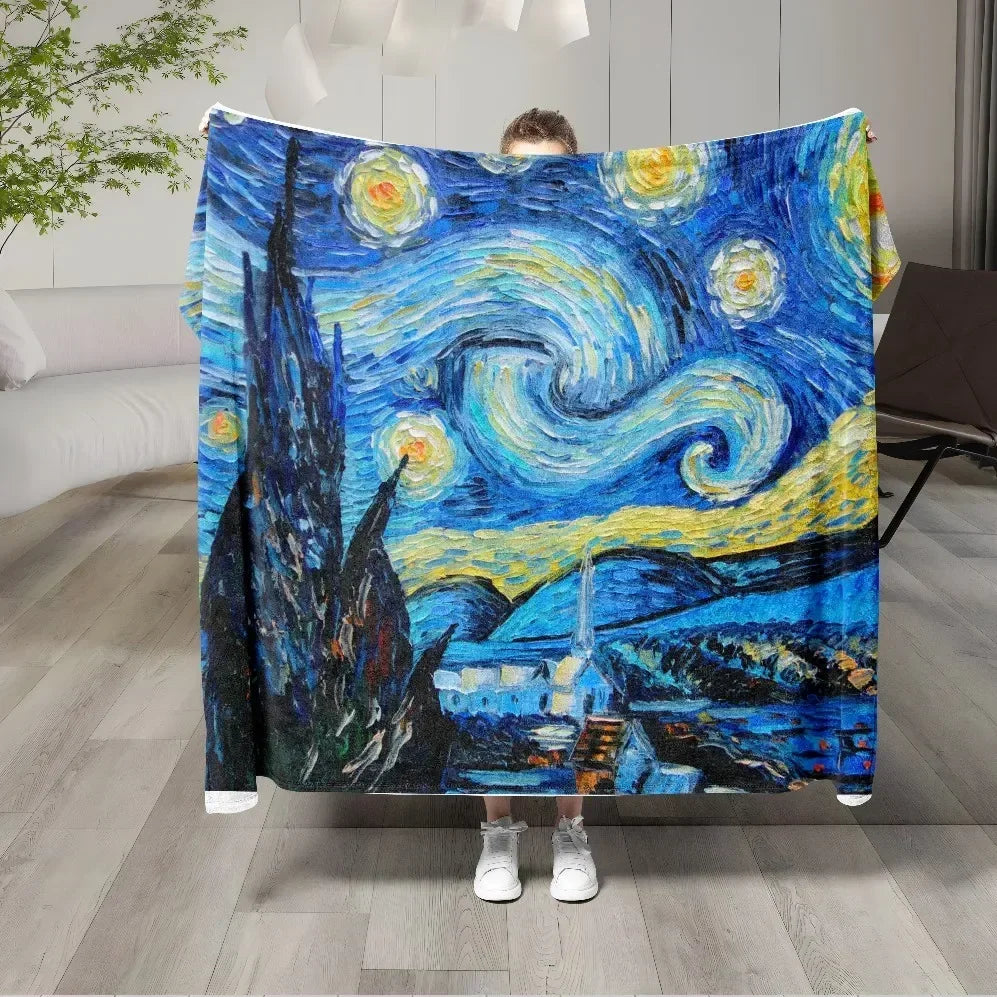Heart Print Flannel Throw Blanket – Super Soft Plush Love Print for Bed, Sofa & Travel
