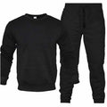 Men's Hooded Sweatshirt & Drawstring Pants Set – Casual Sport Running 2-Piece Tracksuit