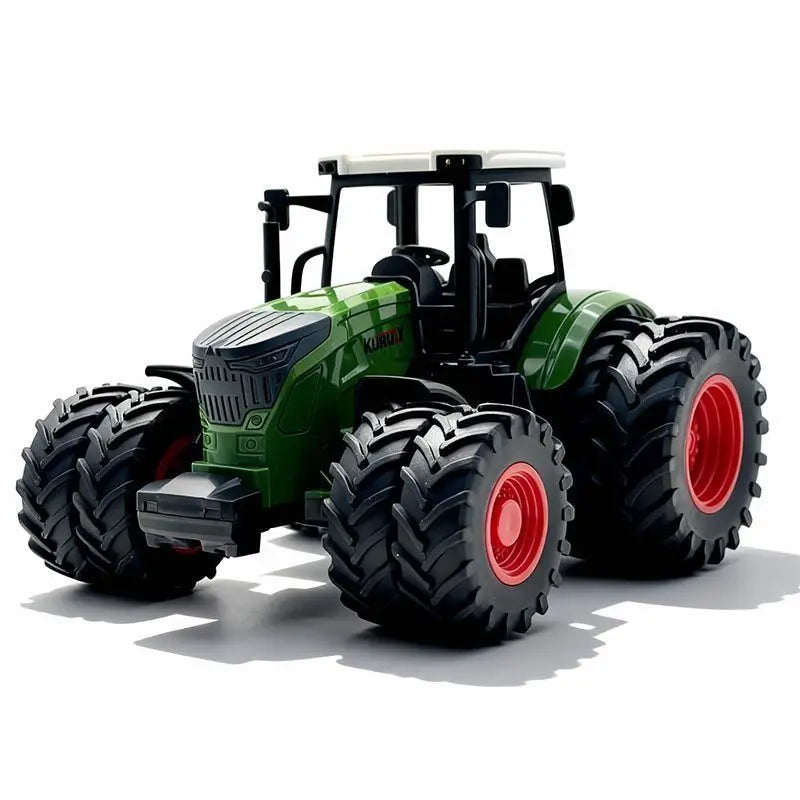 Large Scale Farm Tractor Toy Playset with Trailer & Accessories – DIY Farmer Transport Set