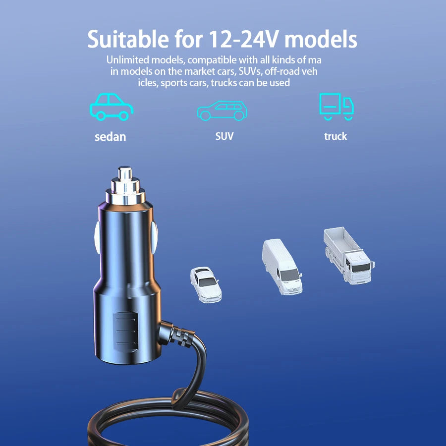 120W Multi-Function USB & Type-C Fast Charging Car Charger – 4-Port Multi-Device Charger