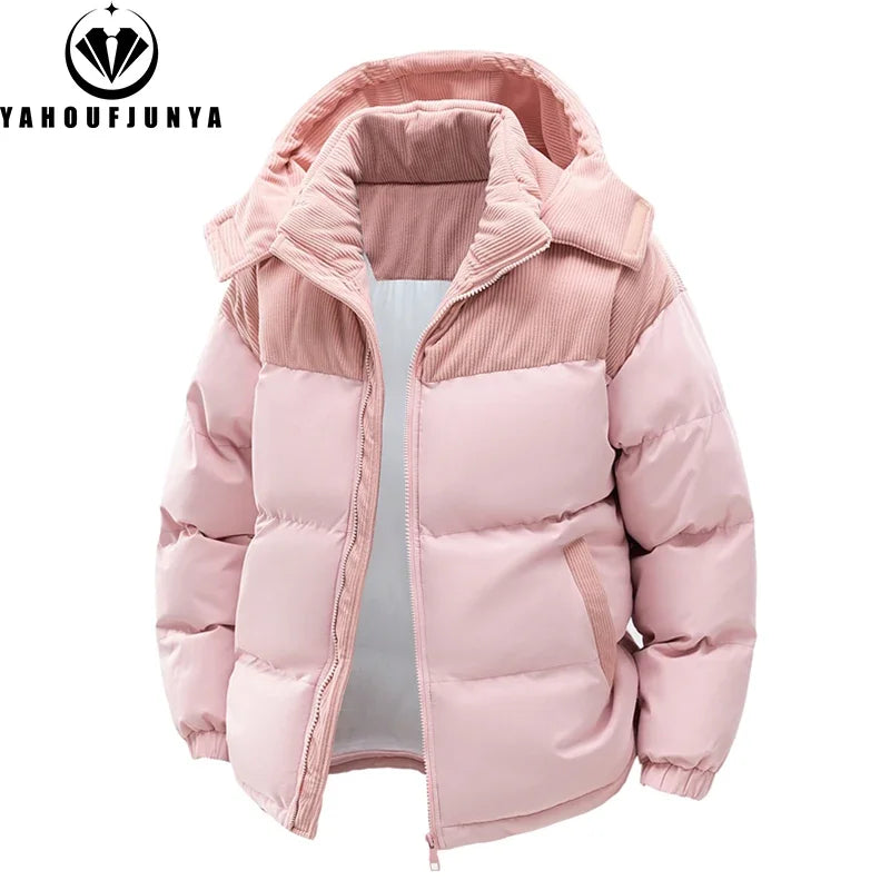 Men's Removable Hooded Windbreaker Parka Jacket – Warm Casual Outerwear for Autumn & Winter