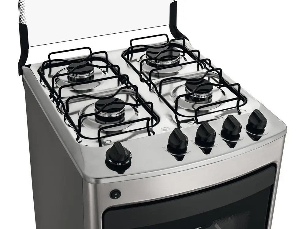 Consul Inox 4-Burner Gas Range – Freestanding Stove, Bivolt (CFO4NARUNA)