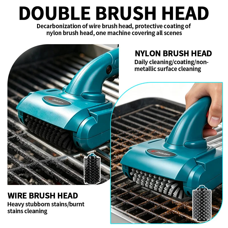 Electric BBQ Grill Cleaner – Cordless 18V Power Grill Brush for Gas Grills, Charcoal & Cast Iron