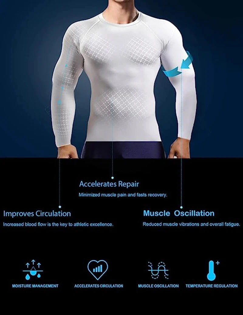 Men's Spider Print Compression Long Sleeve Shirt — Graphic Performance Base Layer